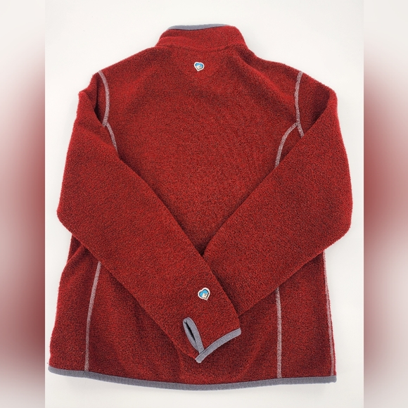 Kuhl - Born in the Mountains Alpaca Women' Fleece Full Zip Jacket in Burgundy - Picture 3 of 9
